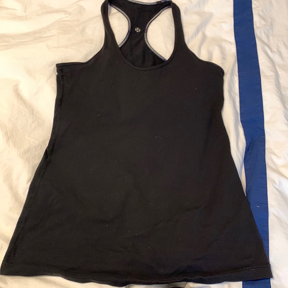 Lululemon black cool racer back tank size 8 sold out online